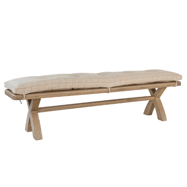 2.0m Bench Cushion Natural Check 2.0m Bench Cushion Natural Check